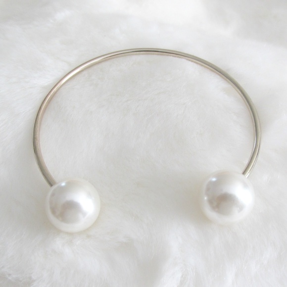 Adia Kibur Jewelry - ADIA KIBUR Faux Pearl Open Ended Cuff NWT
